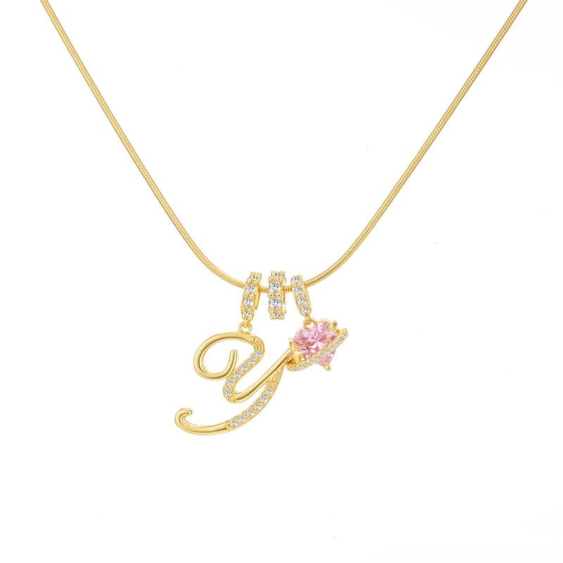 💖Rajaton 50 % alennus✨Kolmikerroksinen kirjain A-Z-riipuskaulakoru🎀