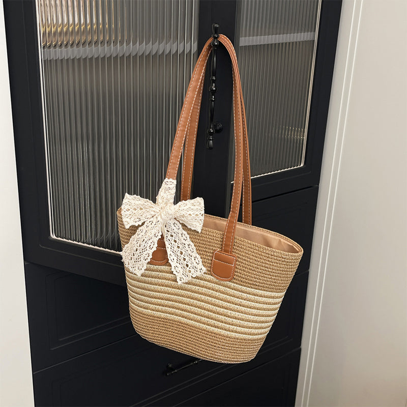 ☀️Ajatonta kesäistä eleganssia, luonnollisesti kudottu -- Boho käsinkudottu kesäkassi🌊