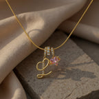 💖Rajaton 50 % alennus✨Kolmikerroksinen kirjain A-Z-riipuskaulakoru🎀