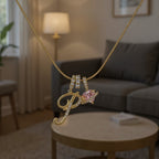💖Rajaton 50 % alennus✨Kolmikerroksinen kirjain A-Z-riipuskaulakoru🎀