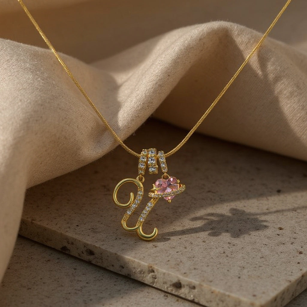 💖Rajaton 50 % alennus✨Kolmikerroksinen kirjain A-Z-riipuskaulakoru🎀