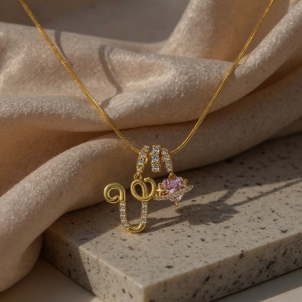 💖Rajaton 50 % alennus✨Kolmikerroksinen kirjain A-Z-riipuskaulakoru🎀