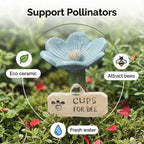🌸🐝 Gepatenteerd bijen-/waterstation – 💧 Keramische bloem en beschermd tegen muggen en mieren