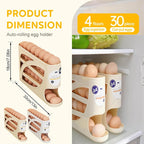 🥚Pyörivän munan järjestäjä – Jääkaapin tilansäästäjä (30 munaa) 🥚✨