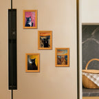 🌹 Schattige koelkastmagneten met katten – Betoverende kattenversiering met lijstje voor thuis en op kantoor 🐱✨