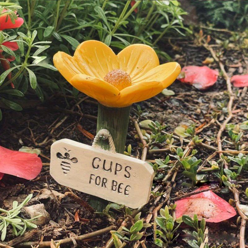 🌸🐝 Gepatenteerd bijen-/waterstation – 💧 Keramische bloem en beschermd tegen muggen en mieren