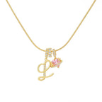 💖Rajaton 50 % alennus✨Kolmikerroksinen kirjain A-Z-riipuskaulakoru🎀