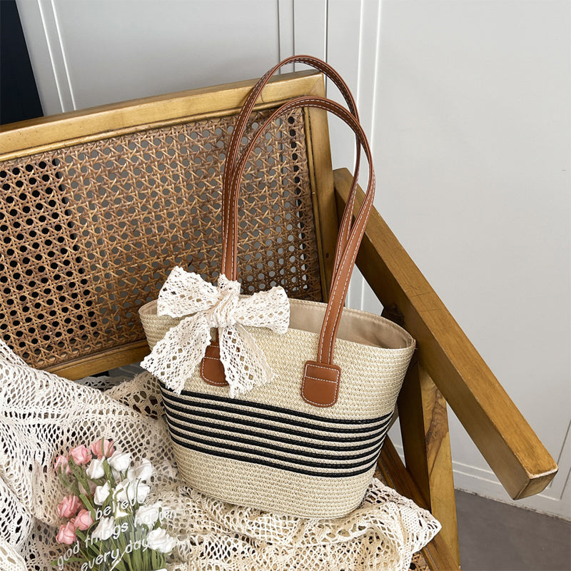 ☀️Ajatonta kesäistä eleganssia, luonnollisesti kudottu -- Boho käsinkudottu kesäkassi🌊