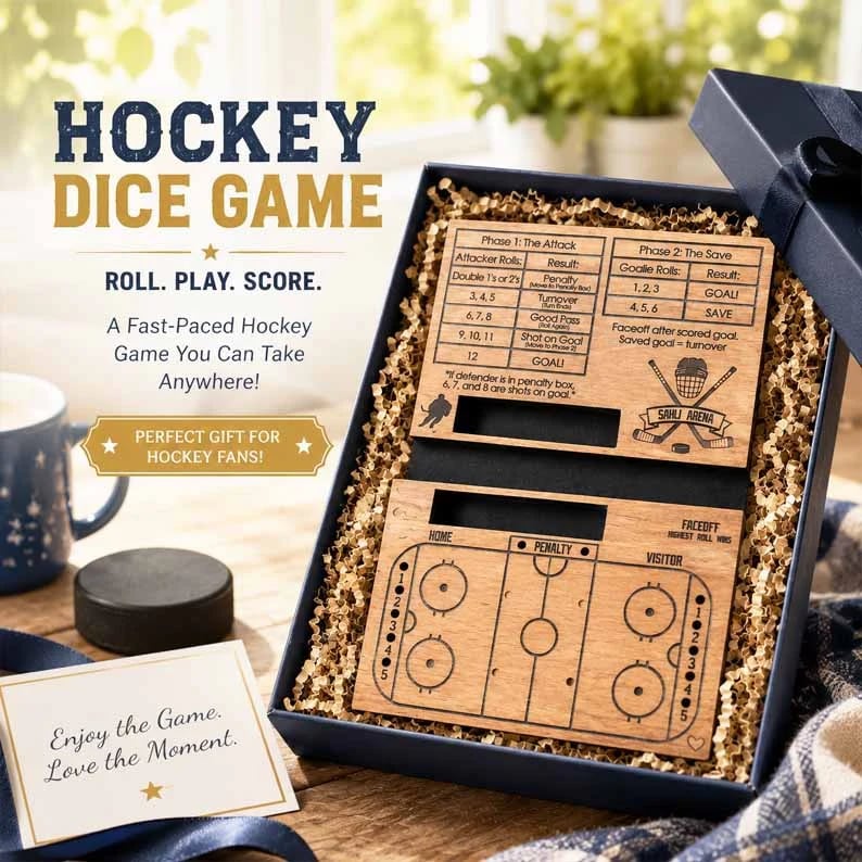 🎁Viimeinen päivä 50 % alennus 🏒🎲 Jääkiekko-noppapeli
