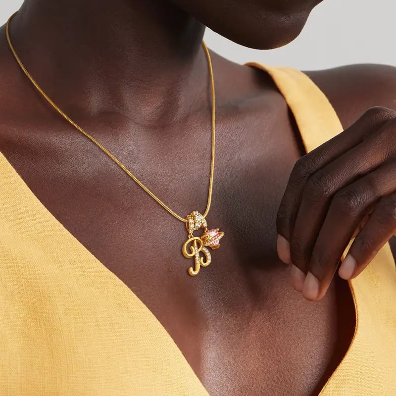 💖Rajaton 50 % alennus✨Kolmikerroksinen kirjain A-Z-riipuskaulakoru🎀