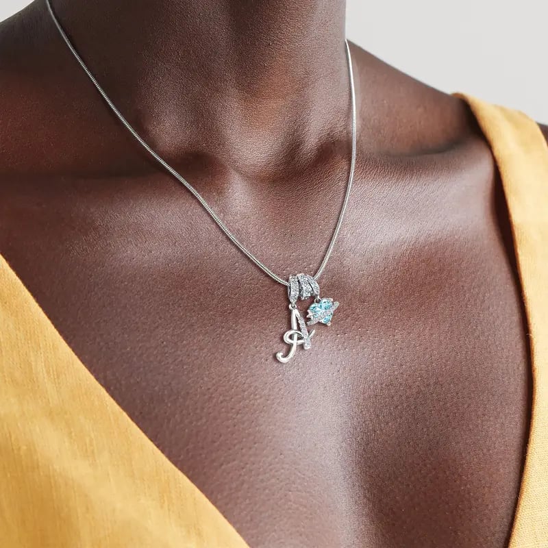💖Rajaton 50 % alennus✨Kolmikerroksinen kirjain A-Z-riipuskaulakoru🎀
