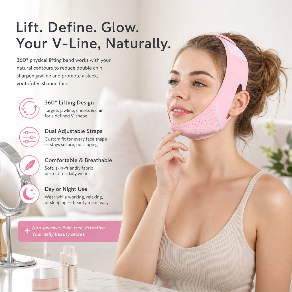 ✨Premium V-Line Lifting Face Strap | Kasvoja Muotoileva & Kiinteyttävä Tukiside💫