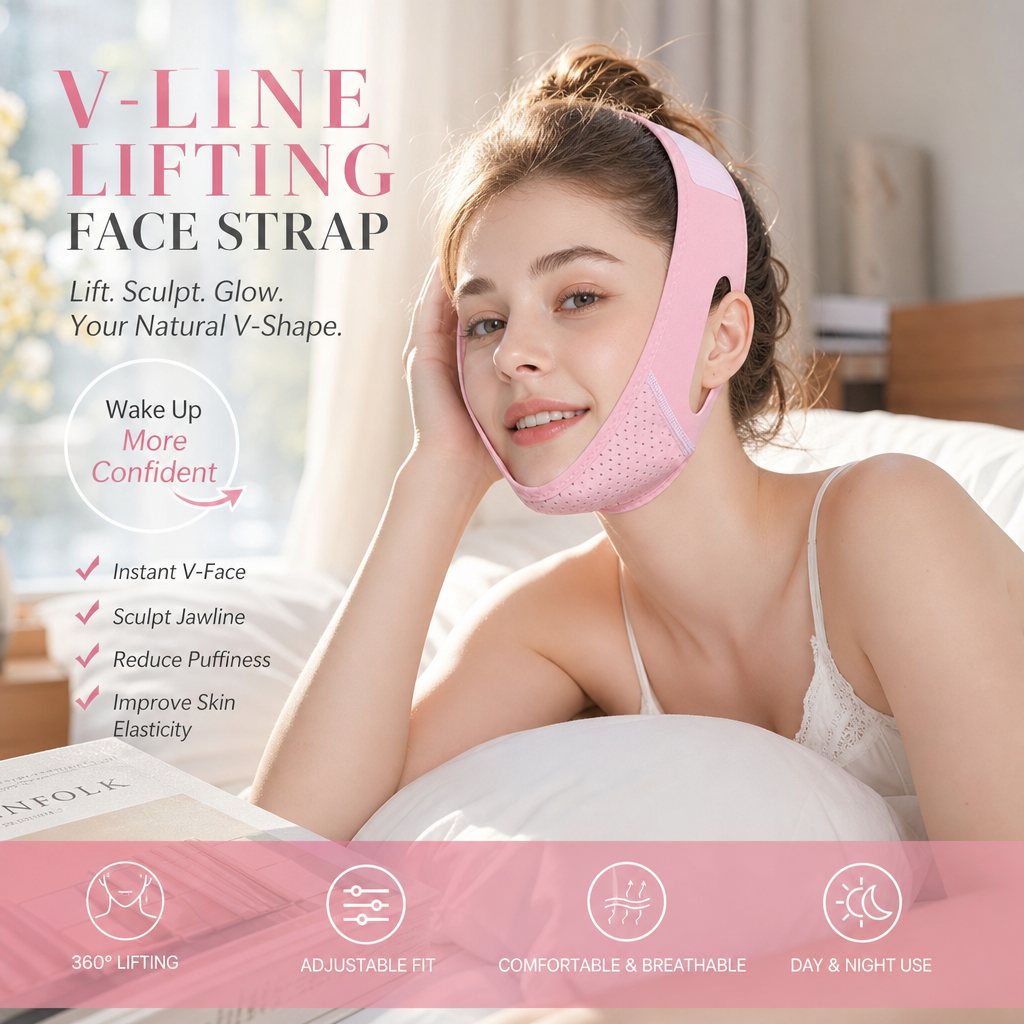 ✨Premium V-Line Lifting Face Strap | Kasvoja Muotoileva & Kiinteyttävä Tukiside💫