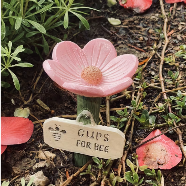 🌸🐝 Gepatenteerd bijen-/waterstation – 💧 Keramische bloem en beschermd tegen muggen en mieren