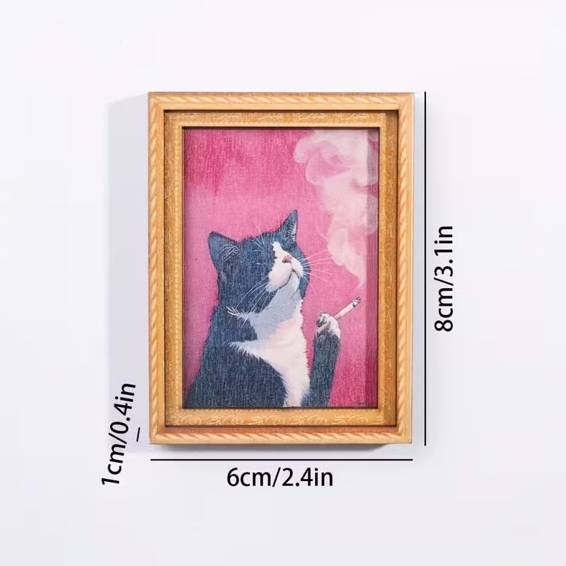 🌹 Schattige koelkastmagneten met katten – Betoverende kattenversiering met lijstje voor thuis en op kantoor 🐱✨